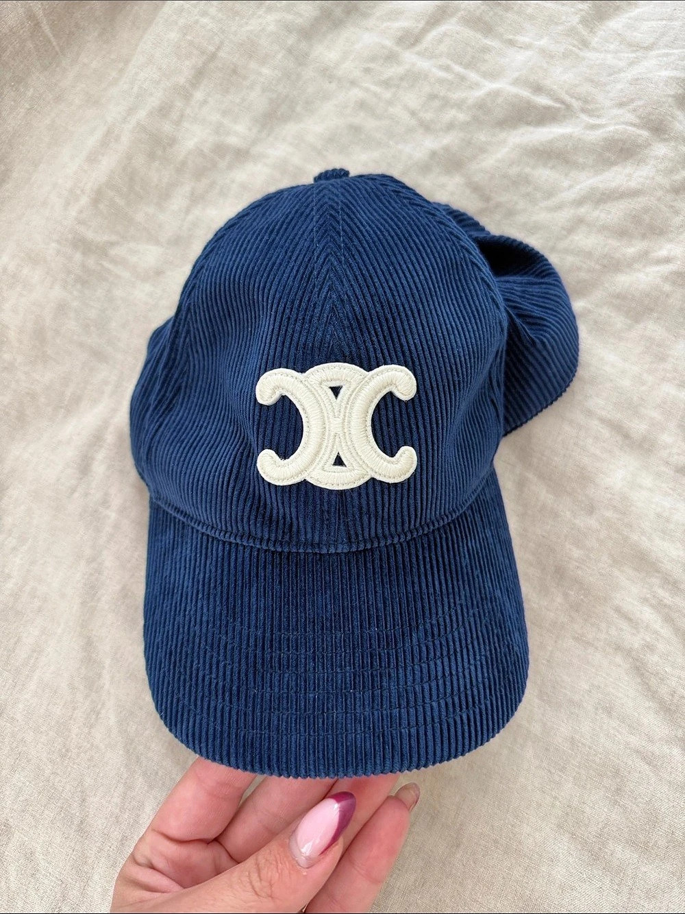 Celine Vivienne Logo-Embroidered Cotton-Corduroy Baseball Cap Corduroy Baseball
